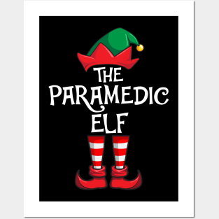 Paramedic Elf Matching Family Christmas Posters and Art